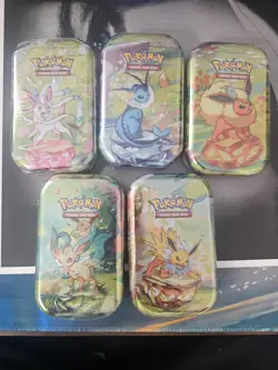 Pokemon TCG Prismatic Evolutions Sealed Mini Tin -- Lot Of 5 - Image 1