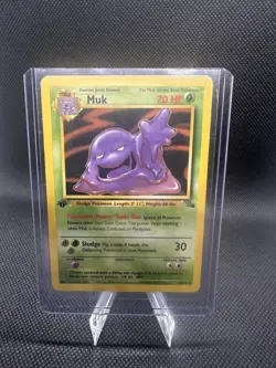 Muk 28/62 Fossil 1st Edition Non Holo Pokemon Card HP - Image 1