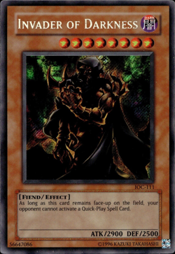 Invader Of Darkness - Secret Rare IOC-111 - LP - YuGiOh - Image 1