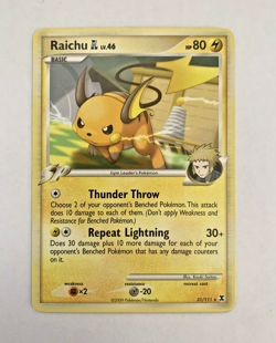 Pokemon Card • Raichu Platinum Rising Rivals 31/111 - Image 1