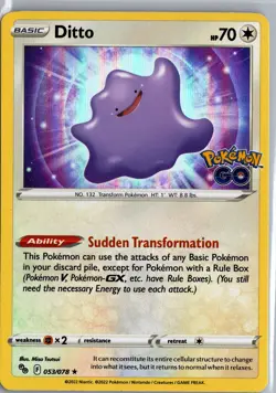 Ditto - 053/078 - Pokemon GO - Holo Foils - Pokemon Card LP - Image 1