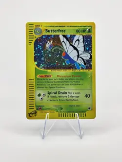 Pokemon Butterfree Expedition Base Set Holo Rare 80 HP Card 005/165 Spiral Drain - Image 1