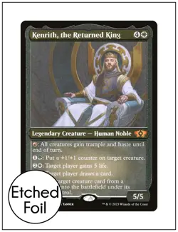 1x Kenrith, the Returned King, Etched Foil, Magic the Gathering MTG NM - Image 1