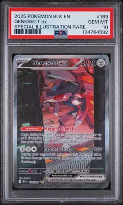 Pokemon TCG Genesect EX 169/086 Black Bolt Special Illustration Rare PSA 10 - Image 1