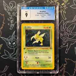 CGC 9 - Jungle 1st Edition HOLO Scyther Pokemon - Image 1