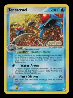 Pokemon Card Tentacruel 45/92 ex Legend Maker Reverse Holo Foil Vintage MP 2006 - Image 1