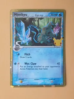 Pokemon Celebrations Sword & Shield Mimikyu Delta Species SWSH 136 Promo Card - Image 1
