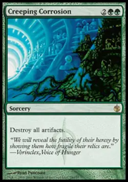 Creeping Corrosion -Foil Medium Play MTG Mirrodin Besieged - Image 1