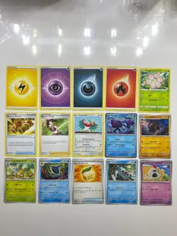 15 Card Lot - Pokemon 2022 American, 2024 Japanese, 2025 Kyogre FOIL NM Energy - Image 1