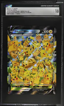 2021 Jumbo Promo Cards #SWSH139-142 Pikachu V-UNION 10 - Image 1
