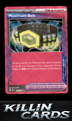 Maximum Belt 117/131 ACE SPEC Rare SV: Prismatic Evolutions Pokemon Card NM - Image 1