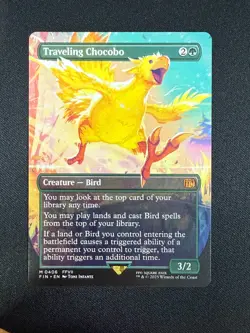 Traveling Chocobo (BORDERLESS) - Final Fantasy (MTG) NM - Image 1