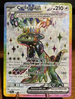 Pokemon Cyclizar ex 228/191 Sv08 Surging Sparks Ultra Rare Full Art Tera Holo - Image 1