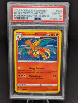 2022 Pokemon Black Star Promo Special Delivery Charizard Holo #SWSH075 PSA 10 - Image 3