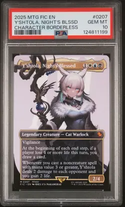 2025 MTG FINAL FANTASY COMMANDER #0207 Y'SHTOLA, NIGHT'S BLESSED PSA 10 - Image 1