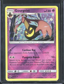 Pokemon TCG Gourgeist 45/111 Crimson Invasion Reverse Holo B-0001 - Image 1