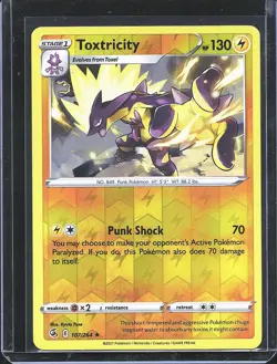 Pokemon TCG Toxtricity 107/264 Fusion Strike Reverse Holo B-0001 - Image 1