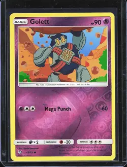 Pokemon TCG Golett 43/73 Reverse Holo Shining Legends B-0002 - Image 1