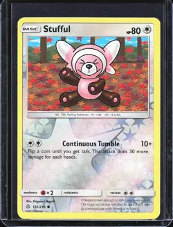 Pokemon TCG Stufful 181/236 Reverse Holo Cosmic Eclipse B-0002 - Image 1