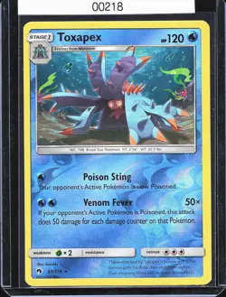 Pokemon TCG Toxapex 69/214 RH Rare Lost Thunder B-0003 - Image 1