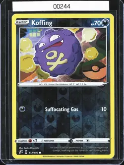 Pokemon TCG Koffing 112/192 Reverse Holo Rebel Clash B-0004 - Image 1