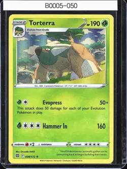 Pokemon TCG Torterra 008/172 Brilliant Stars Holo B0005 - Image 1