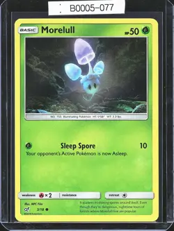 Pokemon TCG Morelull 3/18 Detective Pikachu Holo B0005-077 - Image 1