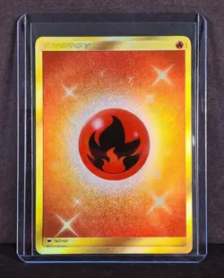 NM - Pokemon 2017 Sm-Burning Shadows Fire Energy Secret Rare Holo 167/147 - Image 1