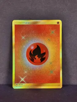 NM - Pokemon 2017 Sm-Burning Shadows Fire Energy Secret Rare Holo 167/147 - Image 2