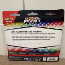Pokemon TCG Prismatic Evolutions Tech Sticker Collection Glaceon 3 Pack Sealed - Image 2