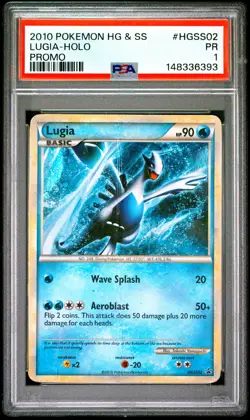 2010 POKEMON HEARTGOLD & SOULSILVER PROMO #HGSS02 LUGIA-HOLO PSA 1 - Image 1