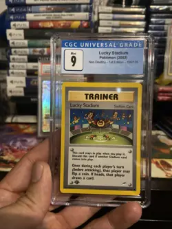 2002 POKEMON NEO DESTINY- 1ST EDITION #100 LUCKY STADIUM CGC 9 - Image 1