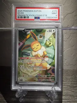 2025 POKEMON SVP EN-SV BLACK STAR PROMO #173 EEVEE PSA 9 - Image 1