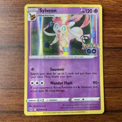 Holo Sylveon 035/078 Holo Rare Pokemon GO Pokemon TCG - Image 1
