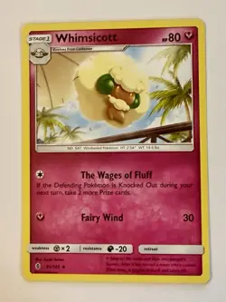 Whimsicott - 91/145 - Uncommon - Lightly Played - Guardians Rising Pokemon - Image 1