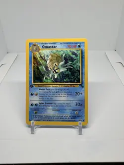 1999 Pokemon TCG Omastar #40/62 1st Edition Stage 2 Uncommon Fossil Set WOTC - Image 1