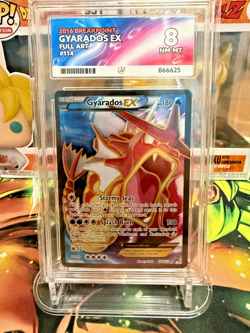 Pokemon 2016 Breakpoint GYARRADOS EX FULL ART #114 Graded 8 NM-MT - Image 1