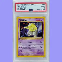 Pokemon 1st Edition Base Set German Drowzee (Traumato) 49/102 PSA 9 MINT - Image 1