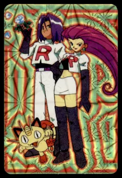 1999 Pokemon Vending Machine Sticker Team Rocket Fan Art Japanese Prism - Image 1