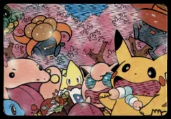 1999 Pokemon Vending Machine Sticker Pikachu & Friends Japanese Prism - Image 1