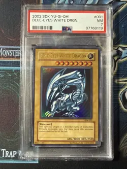 Konami Blue-Eyes White Dragon SDK-001 Kaiba Ultra Rare Holo 3000/2500 PSA 7 - Image 1