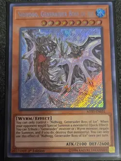 Yugioh Nidhogg, Generaider Boss of Ice MYFI-EN031 Secret Rare 1st Ed NM - Image 1
