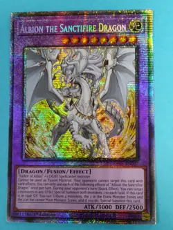 Yugioh Rarity 5 - ALBION THE SANCTIFIRE DRAGON - RA05-EN037 Starlight Rare NM - Image 1