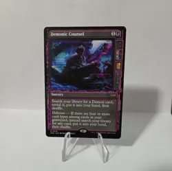 1x Demonic Counsel - Showcase NM-Mint, English Duskmourn: House of Horror MTG Ma - Image 2