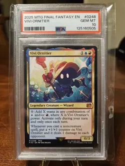 2025 MTG FINAL FANTASY #0248 VIVI ORNITIER PSA 10 - Image 1