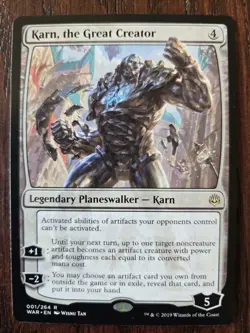 Karn, The Great Creater Non Foil War Of The Spark - Image 1
