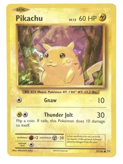 Pokemon TCG XY Evolutions Pikachu Card Cracked Ice Holo, #35/108 - Image 1
