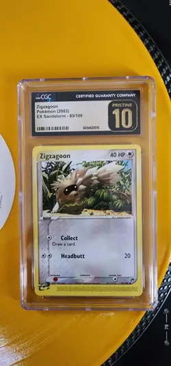 Pokemon - Zigzagoon - CGC 10 PRISTINE EX Sandstorm Card - Image 1