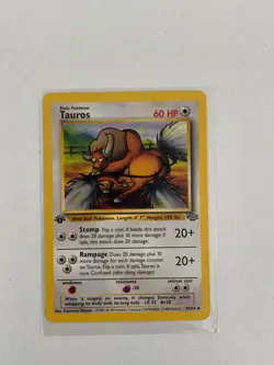 Tauros 1st Edition 1999 Jungle Set 47/64 Pokemon Card - Image 1