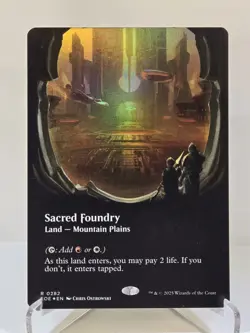 MTG Sacred Foundry #282 (Borderless) FOIL Edge of Eternities - Image 1